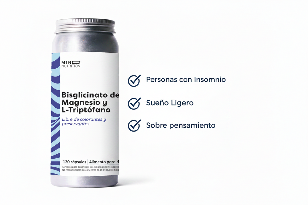Bisglicinato de Magnesio + L-Triptófano | Sueño – Estrés – Relajación