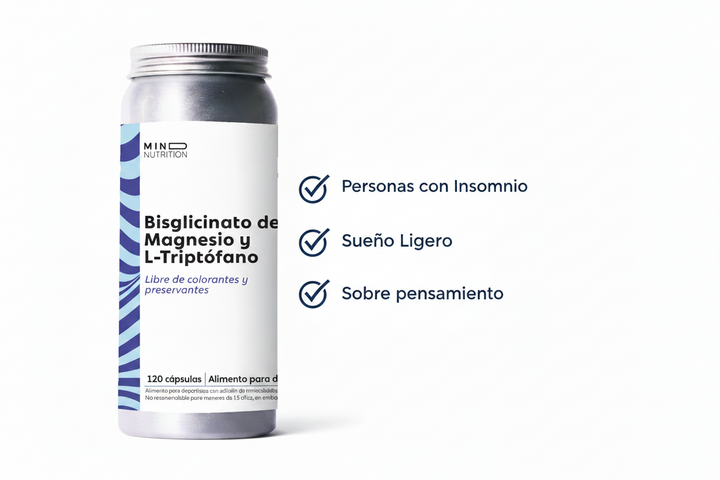 Bisglicinato de Magnesio + L-Triptófano | Sueño – Estrés – Relajación