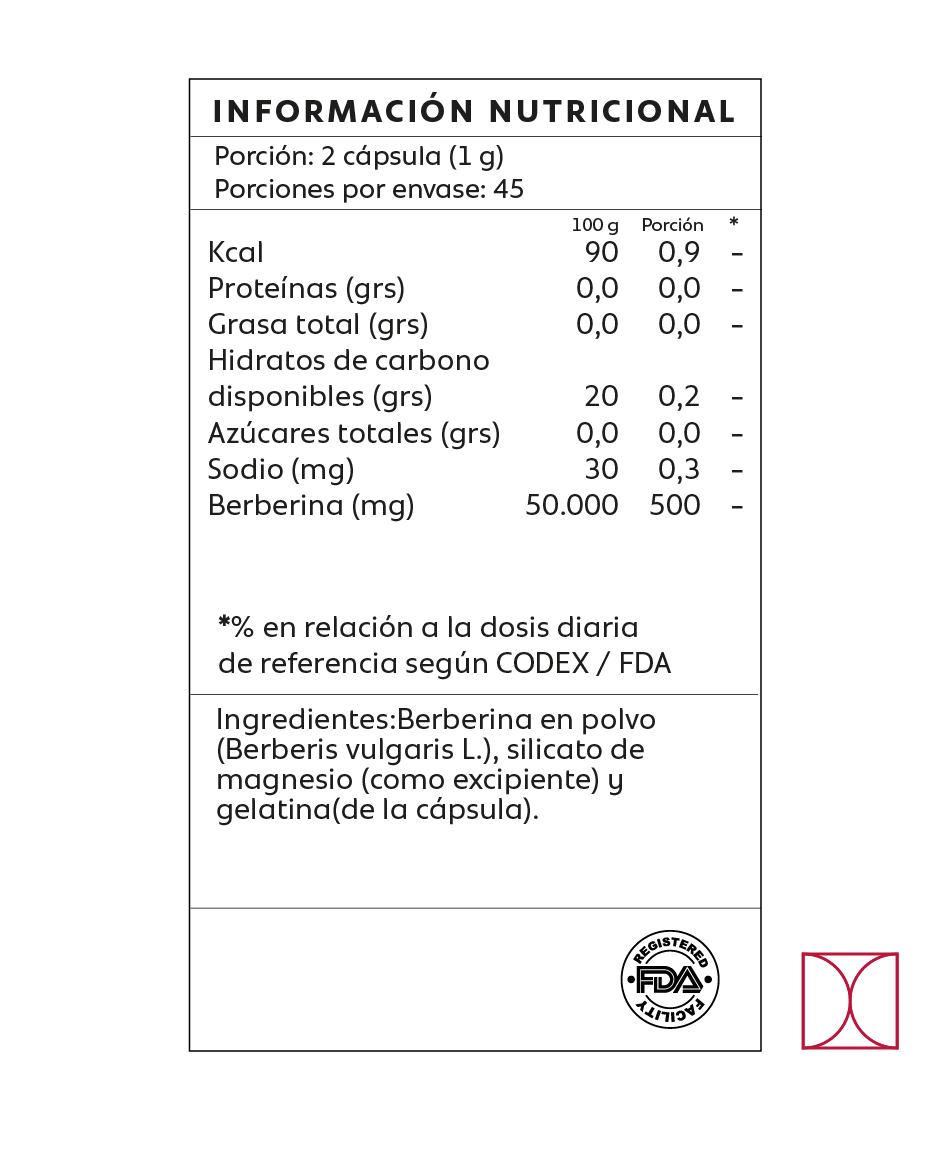 Berberina 90 Capsulas MN